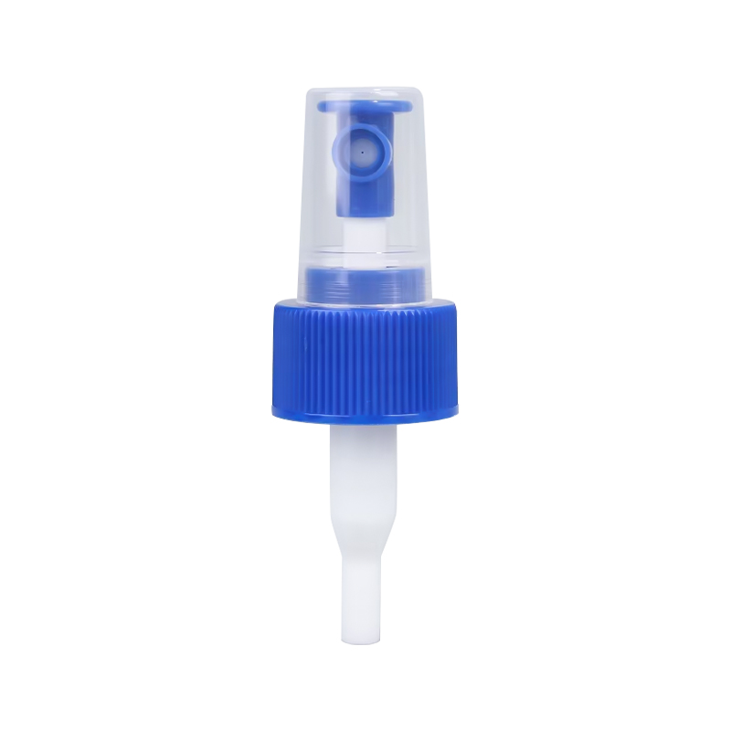 Niebieski sprayer pompy o małych palcach